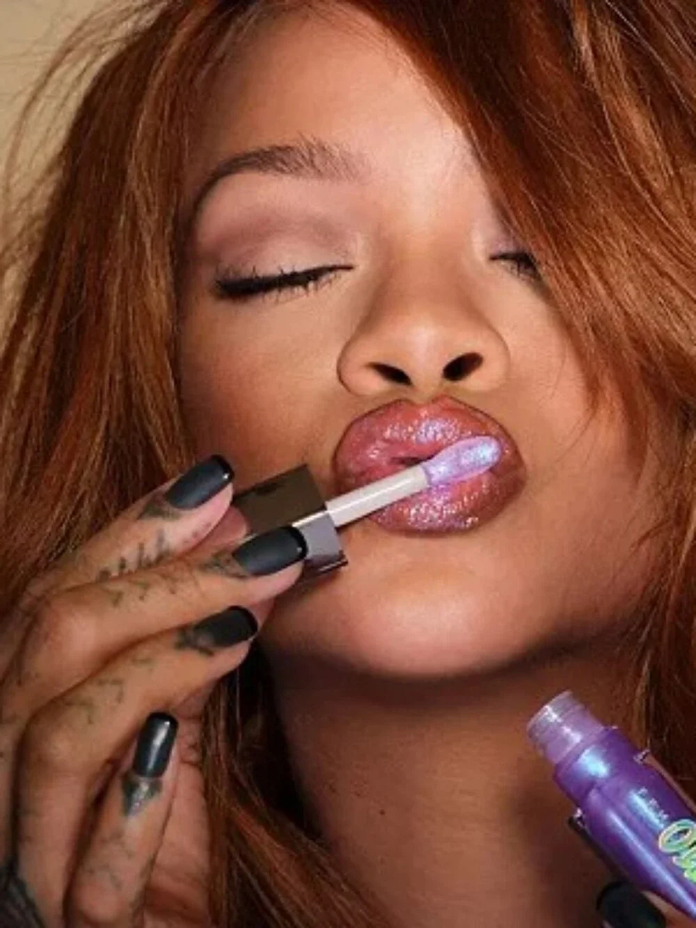 Fenty Beauty Iridescent Purple-Pink Sparkle Lip Gloss Miss Jellyfish